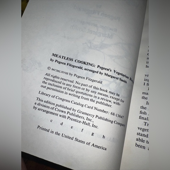 VINTAGE 1968 Meatless Cooking Pegeen’s Vegetarian Recipes - Picture 9 of 13